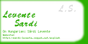 levente sardi business card