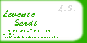 levente sardi business card